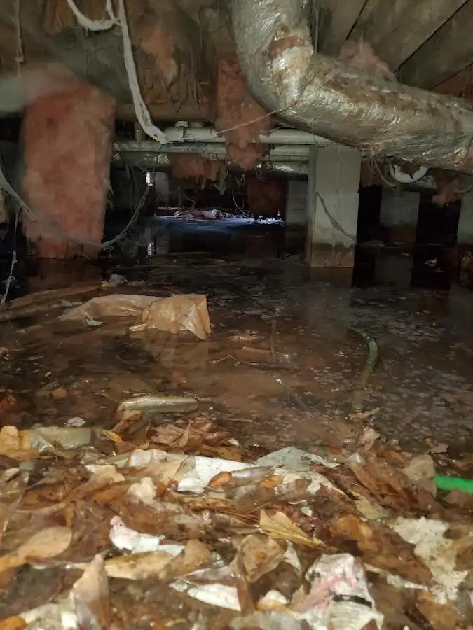 Crawl space flood assessment for Commercial Water Damage Restoration in Hanford