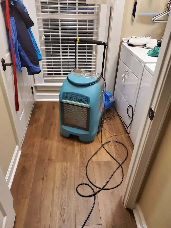 Commercial dehumidifier deployed for Flood Damage Cleanup in Hanford